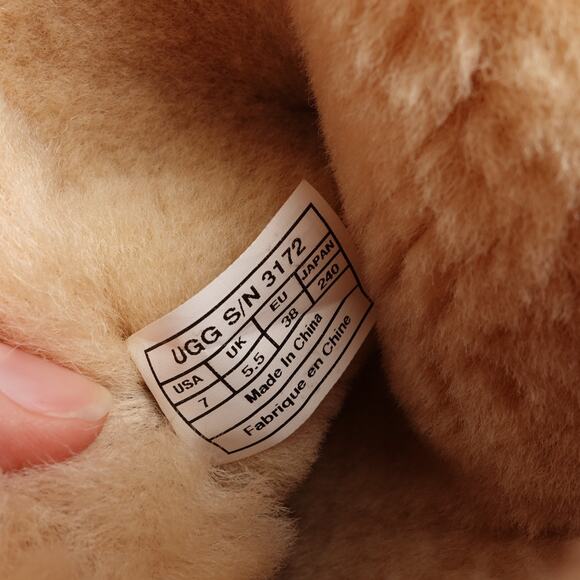 UGG Boots Womens Size 7 Brown Bailey Over The Knee Suede Shearling Pull On READ - Picture 16 of 16